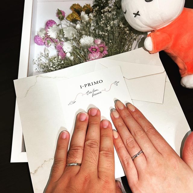 【アイプリモ(I-PRIMO)の口コミ】 価格がやすく、デザインが豊富で選択の幅が広がりました。二人で吟味して…