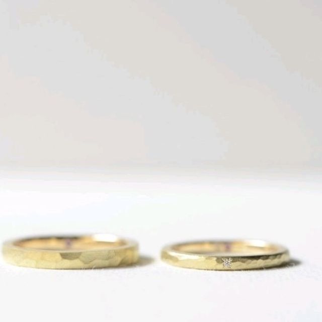 【CRAFY(クラフィ)の口コミ】 手作りだと面倒かなーとか思っていましたが、2人で素材、デザイン、石の配…