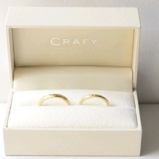 【CRAFY(クラフィ)の口コミ】 手作りだと面倒かなーとか思っていましたが、2人で素材、デザイン、石の配…