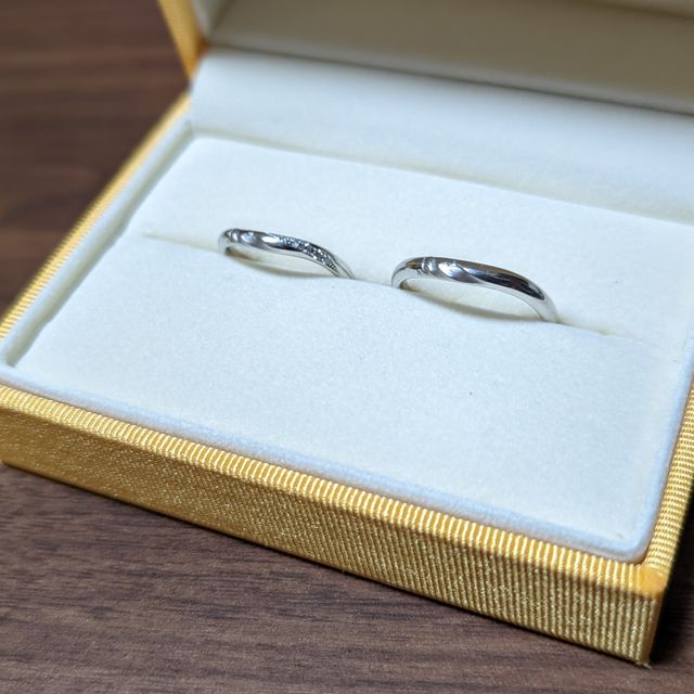 【ケイウノ ブライダル(K.UNO BRIDAL)の口コミ】 同店で購入した婚約指輪が大変気に入っていたため、結婚指輪もこちらにお…