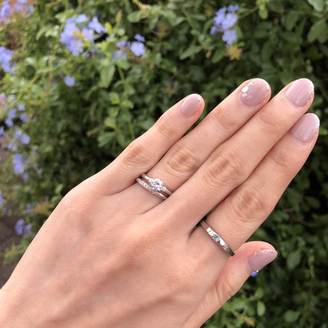 【ケイウノ ブライダル(K.UNO BRIDAL)の口コミ】 母からタンスに眠っていた婚約指輪を譲り受けました。結婚式に間に合うよ…