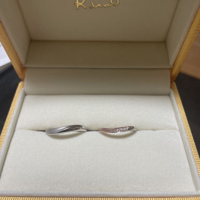 【ケイウノ ブライダル(K.UNO BRIDAL)の口コミ】 結婚指輪については全て妻のイメージしているものにしようと決めており、…