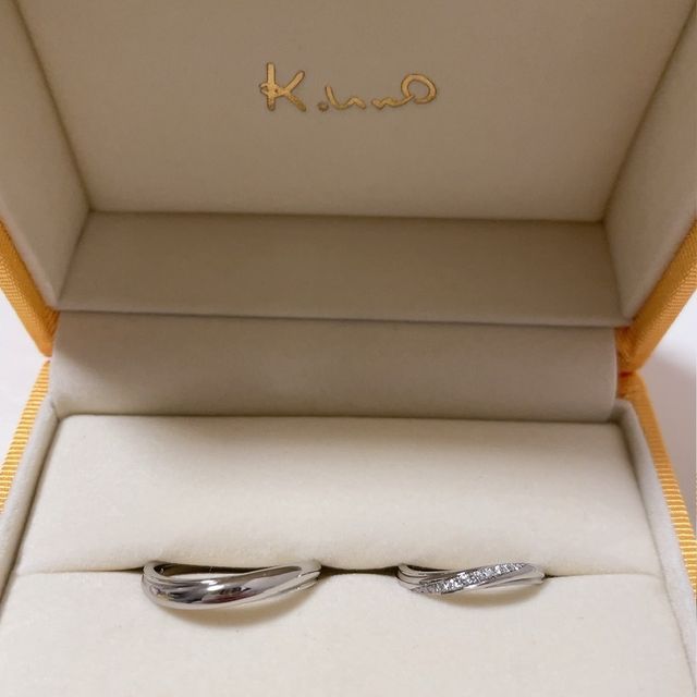 【ケイウノ ブライダル(K.UNO BRIDAL)の口コミ】 雑誌やネットで見る能登、実際にはめた時の好みは変わりましたので、実際…