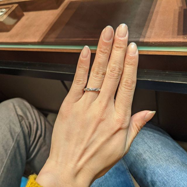 【TANZO.(鍛造指輪)の口コミ】 他店で男性のデザインで気に入ったものがあったが、ペアで購入したかった…