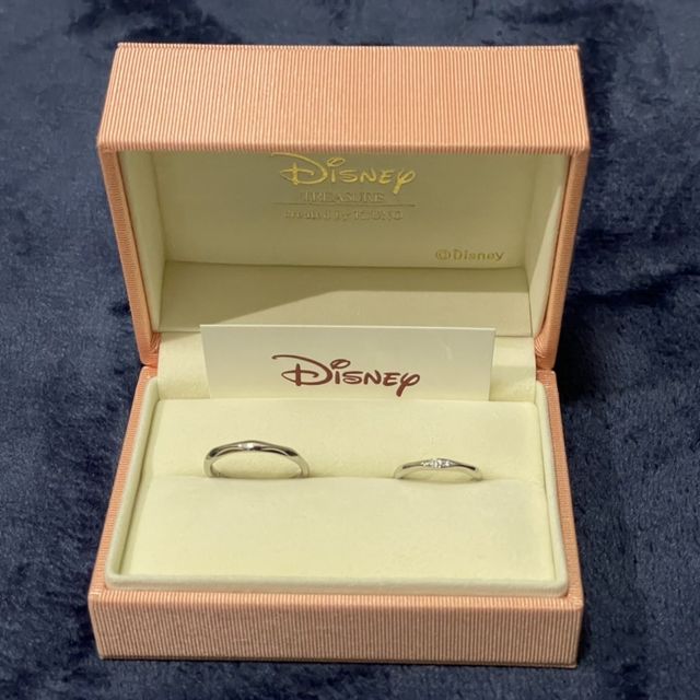 【ケイウノ ブライダル(K.UNO BRIDAL)の口コミ】 ディズニーが好きだったこと、細いタイプの指輪を求めていたこと、さらに…