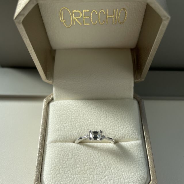 【ORECCHIO(オレッキオ)の口コミ】 婚約指輪は自分で選びたいと宣言してたので、インスタや実店舗を見て決め…