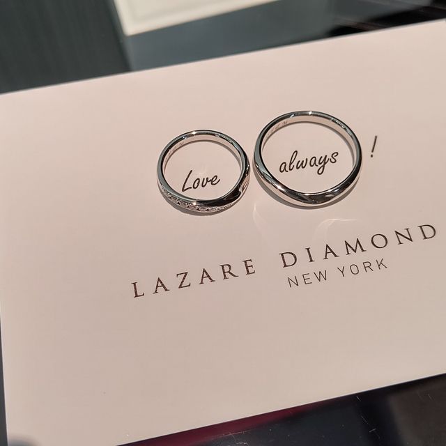 【ラザール ダイヤモンド(LAZARE DIAMOND)の口コミ】 普段、仕事で指輪ができないため、ダイヤモンドがたくさんついているきら…