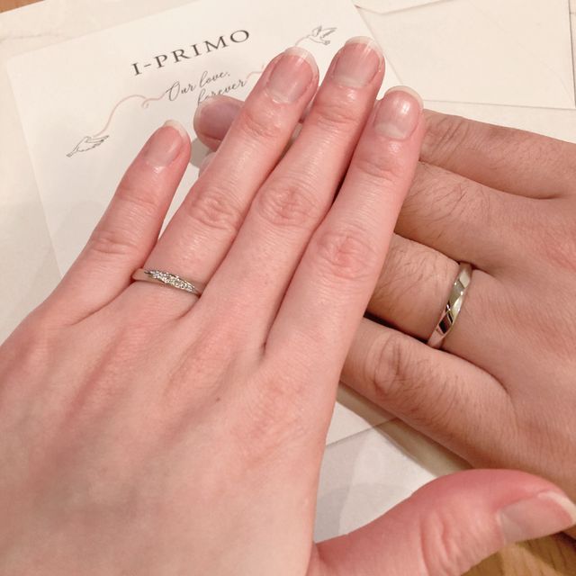 【アイプリモ(I-PRIMO)の口コミ】 ウェーブの指輪が好みなのでペアリングや婚約指輪はウェーブのデザインが…