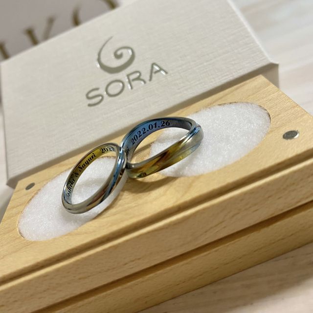 【SORA(ソラ)の口コミ】 2人らしい指輪を探していたらソラさんの指輪を見つけました。実際に店舗に…