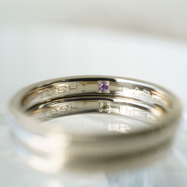 【renri(レンリ)の口コミ】 ホワイトゴールドが1番手にしっくりくる色だった。月桂樹の意味が（永遠）…