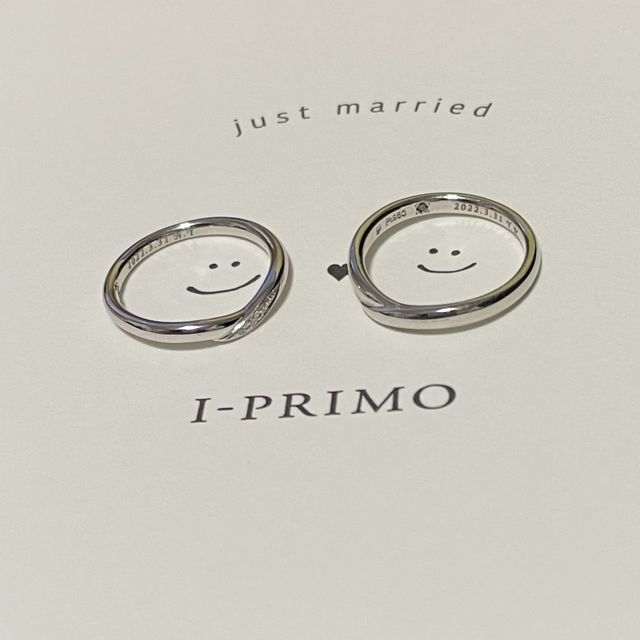 【アイプリモ(I-PRIMO)の口コミ】 指輪単体で見た時はあまり目につかなかったが、着用した時の写真を見て一…