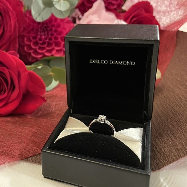 【エクセルコダイヤモンド(EXELCO DIAMOND)の口コミ】 ダイヤモンドをレベル別に選んでリングにしていただけるとのことで今の夫…