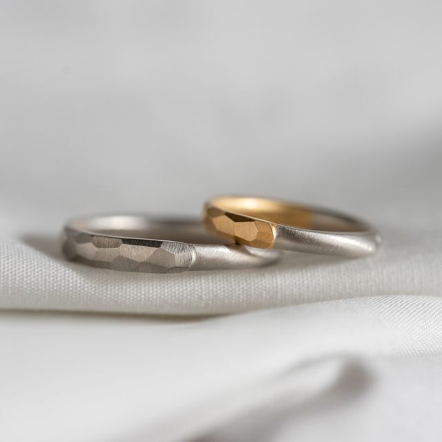 【Cayof(カヨフ)の口コミ】 異素材、異なるデザインが組み合わさって一つのリングになっているという…