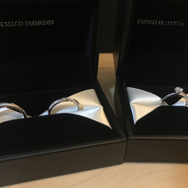 【エクセルコダイヤモンド(EXELCO DIAMOND)の口コミ】 決めてはやはり重ねて付けてもオシャレにみえる指輪ということと、ブラン…