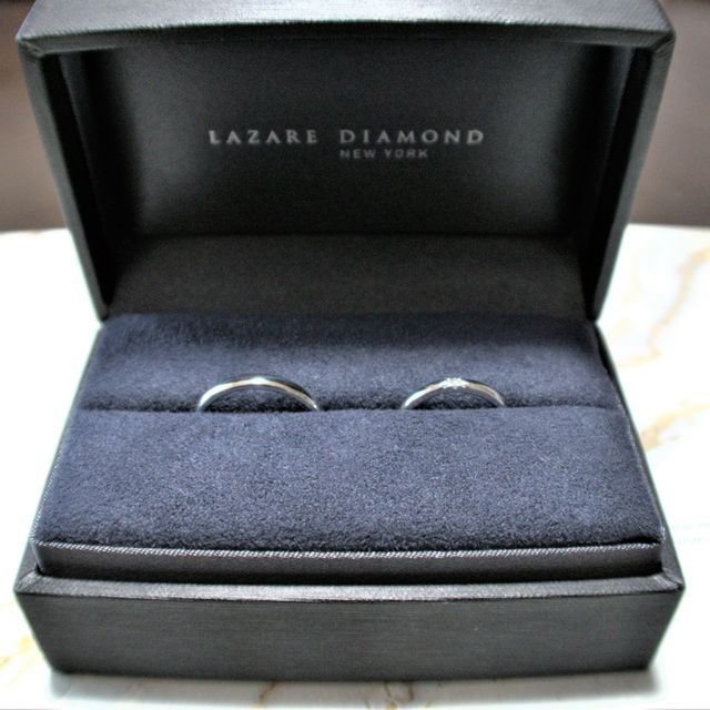 【ラザール ダイヤモンド(LAZARE DIAMOND)の口コミ】 ダイヤモンドを使った指輪に憧れていたので、シンプルだけどダイヤモンド…