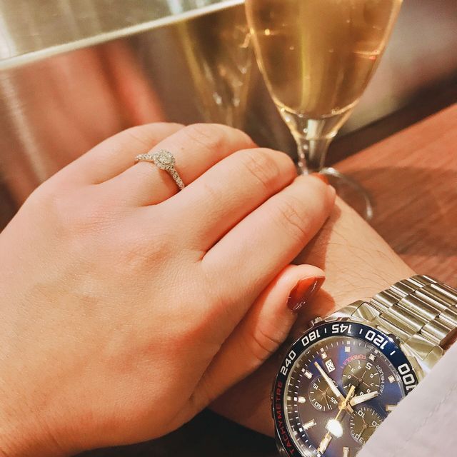 【銀座ダイヤモンドシライシの口コミ】 普段使いしたい思いが強く、「ザ・婚約指輪！」て感じではないもので探し…