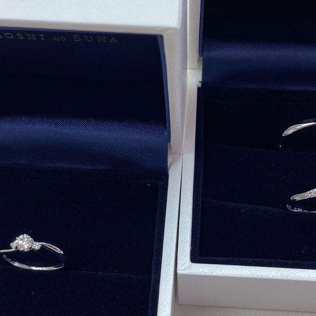 【HOSHI no SUNA 星の砂(ほしのすな)の口コミ】 ダイヤをこのブランドの独自のカットして頂き、特殊な見え方になるところ…