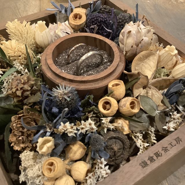 【鎌倉彫金工房の口コミ】 結婚式を挙げなかったので、何か結婚の思い出になることがしたくて、指輪…