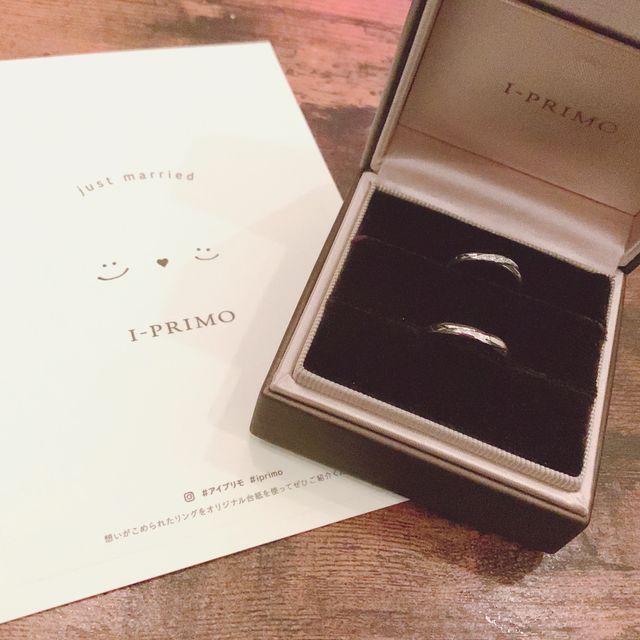 【アイプリモ(I-PRIMO)の口コミ】 婚約指輪を彼がアイプリモにしてくれたので、結婚指輪もアイプリモがいい…