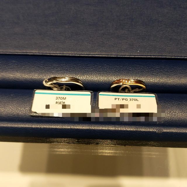 【銀座ダイヤモンドシライシの口コミ】 私はピンクゴールドにしたくて、お相手はシルバーにしたいと思っており、…