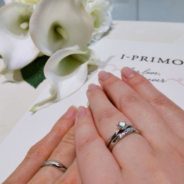 【アイプリモ(I-PRIMO)の口コミ】 デザインと、形(ウエーブ)と、指輪の名前も気に入りました。二人で話し合…