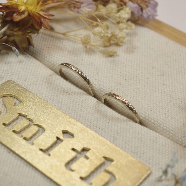 【Smith(工房スミス)の口コミ】 結婚指輪は一生の記念になるものなので、他の人とは違うオリジナルな指輪…