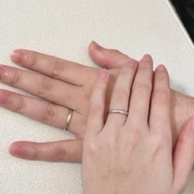【ヴァンドーム青山(VENDOME AOYAMA)の口コミ】 お互いの好みを尊重し、デザインが違うものにしましたが一生付けるものな…