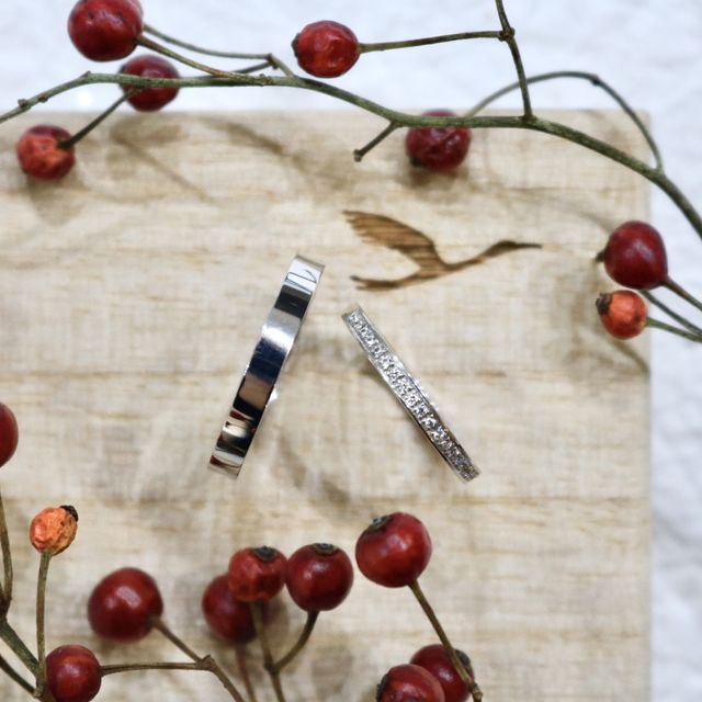 【鶴(mikoto)の口コミ】 私の指輪は普段使いでもおしゃれにできるよう華やかさをもったハーフエタ…