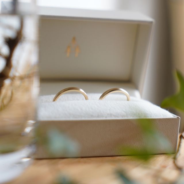 【THREE TREES(スリーツリーズ)の口コミ】 シンプルに、ずっとつけておけるような指輪にしました。最初は光沢がある…