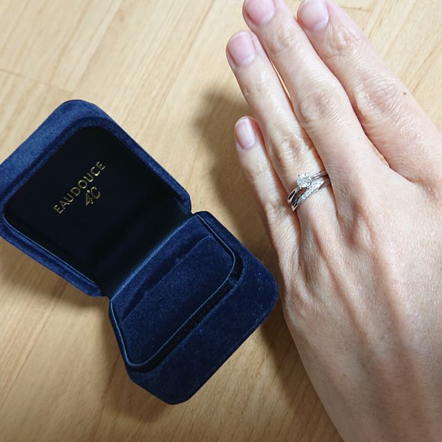 【4℃ BRIDAL(ヨンドシーブライダル)の口コミ】 たくさん話を聞いてくださり、私好みのリングが出来上がりとても満足して…