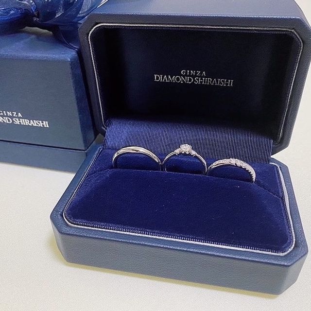 【銀座ダイヤモンドシライシの口コミ】 デザインとダイヤの輝きが決め手です。何日もかけて色んな店舗を見に行っ…