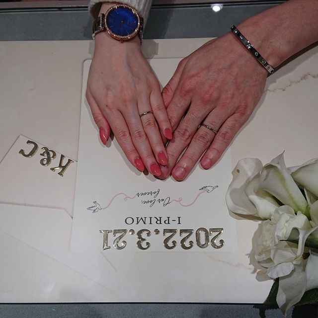 【アイプリモ(I-PRIMO)の口コミ】 指輪のデザイン、細さ、着け心地が良かった。また、アイプリモのアフター…