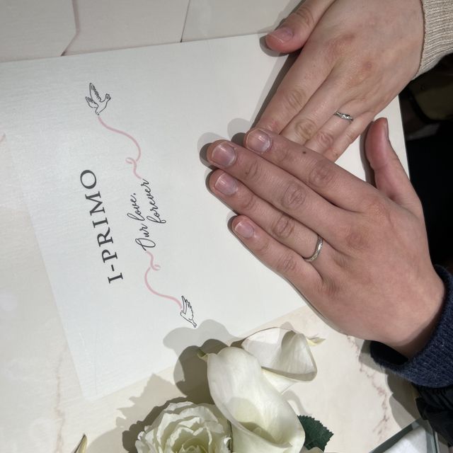 【アイプリモ(I-PRIMO)の口コミ】 インターネットで色々探していて、指輪のデザインをウェーブがいいなと思…