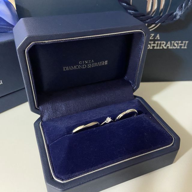 【銀座ダイヤモンドシライシの口コミ】 結婚指輪を探しに名古屋に来たところ帰りに通りがかりで見つけ伺いました…