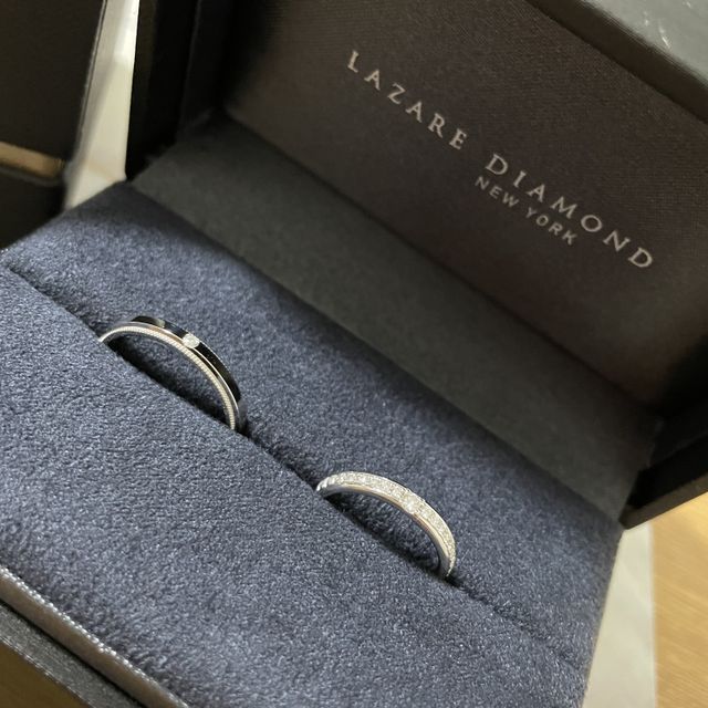 【ラザール ダイヤモンド(LAZARE DIAMOND)の口コミ】 ネットで調べてから店舗に行ったのですが、実物の方がよりデザインが綺麗…