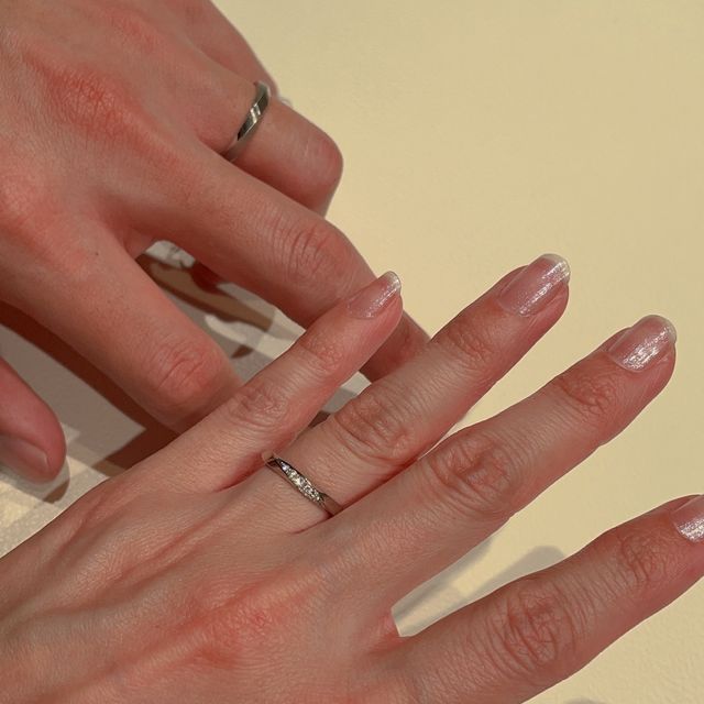 【アイプリモ(I-PRIMO)の口コミ】 一周6面、斜めにカッティングが入っておりプラチナとダイヤのバランスが絶…