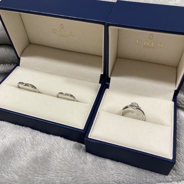 【GALA JEWELRY(ガラジュエリー)の口コミ】 自分たちにあった値段相場内で決めました。
2人とも同じ形のデザインにし…