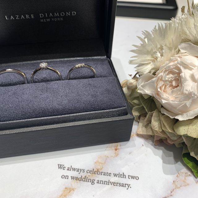 【ラザール ダイヤモンド(LAZARE DIAMOND)の口コミ】 接客してくださった方の対応が丁寧だったこと、2人で納得のいく指輪を見つ…