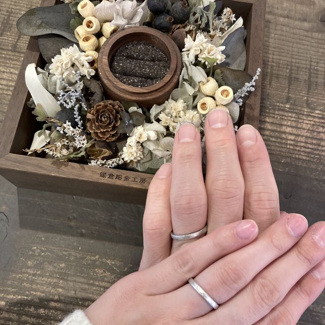 【鎌倉彫金工房の口コミ】 来店する前から素材は耐久力のあるプラチナにしようとは思っていたのです…