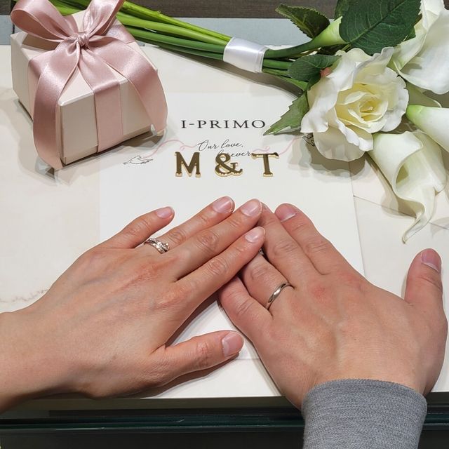 【アイプリモ(I-PRIMO)の口コミ】 デザインと、指輪の意味合いが二人にとって、とてもロマンチックなもので…