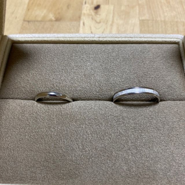 【和光ブライダルブティックギンザの口コミ】 指輪をつけた感覚を感じないほど、滑らかで手への負担が少ない指輪です。…