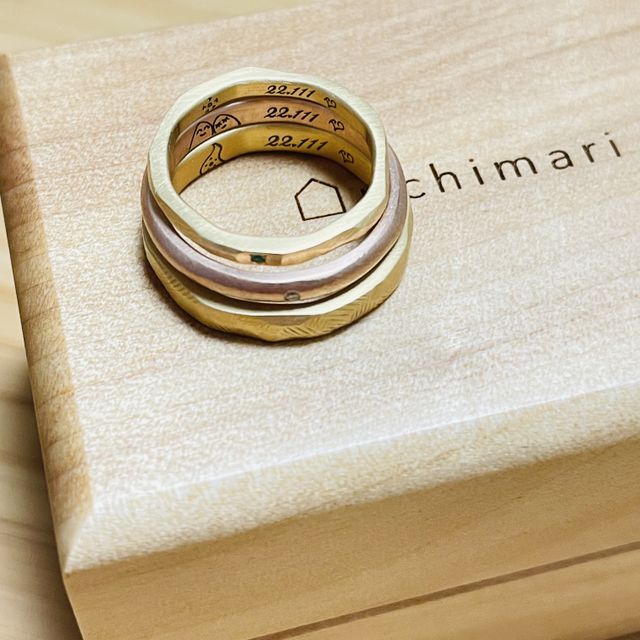 【uchimari(ウチマリ)の口コミ】 自分たちが削ったあとがそのままデザインになって指輪になることがとても…