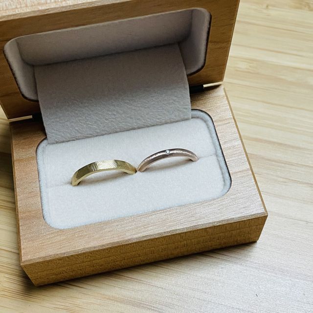 【uchimari(ウチマリ)の口コミ】 自分たちが削ったあとがそのままデザインになって指輪になることがとても…