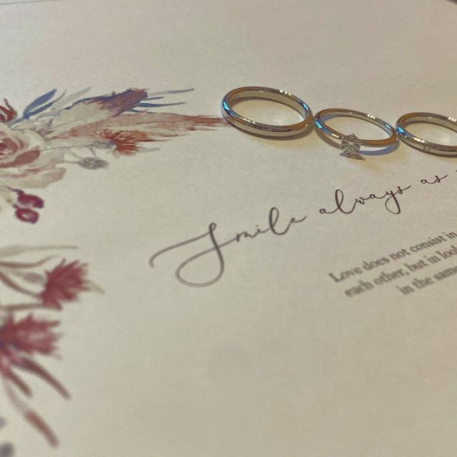 【ケイウノ ブライダル(K.UNO BRIDAL)の口コミ】 婚約指輪をプレゼントしてもらい同じブランドで結婚指輪を作りたかったか…