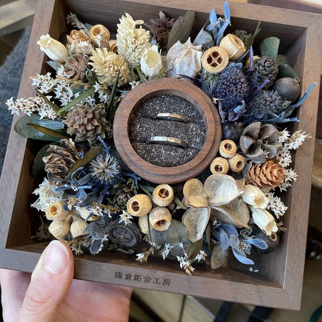 【鎌倉彫金工房の口コミ】 自分達でオリジナルの指輪を作りたくて、鎌倉で1から自分で手作りできるお…