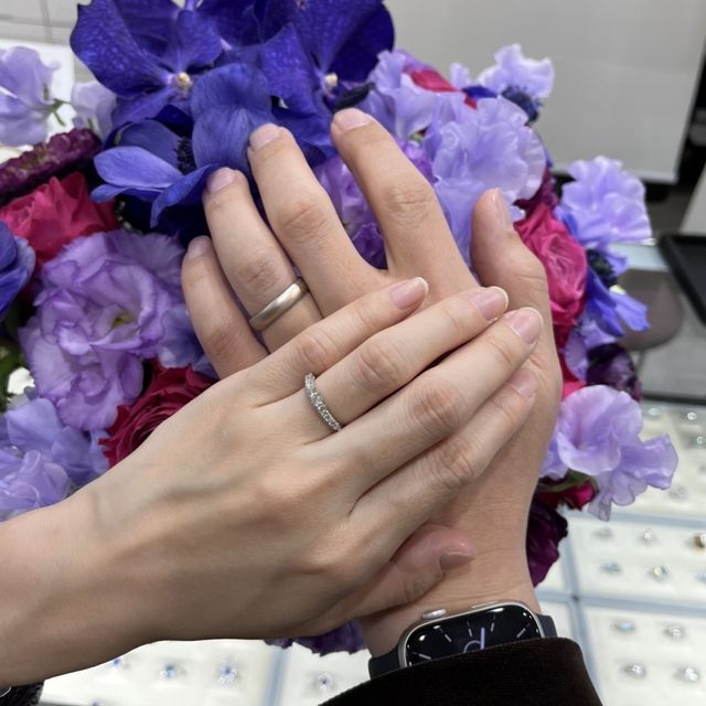 【宝寿堂(ほうじゅどう)の口コミ】 エタニティリングを探していて、サイズ変更可能なハーフエタニティにしま…