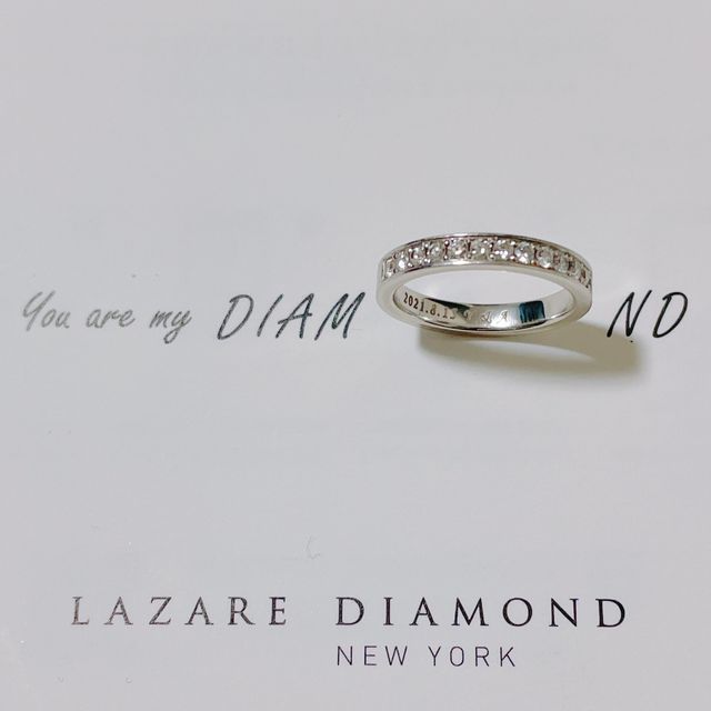 【ラザール ダイヤモンド(LAZARE DIAMOND)の口コミ】 婚約指輪を購入しなかったので、存在感のあるキラキラした結婚指輪が理想…
