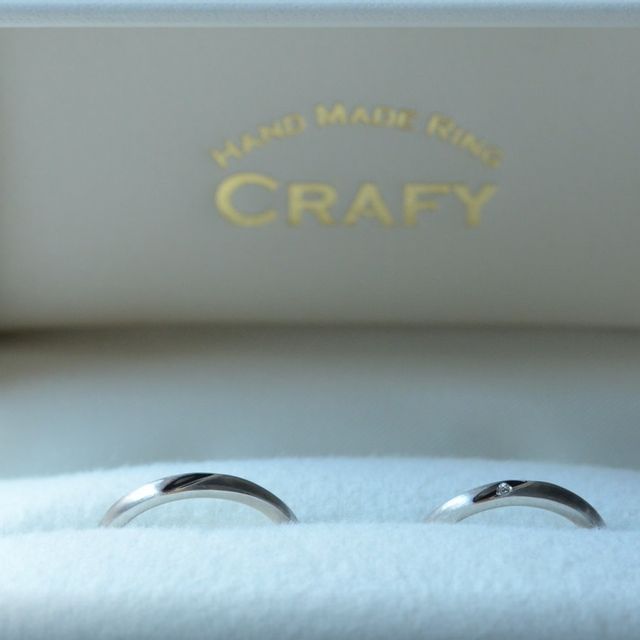 【CRAFY(クラフィ)の口コミ】 指輪の形は自分たちでネットから探して検討し、何となくイメージを付けて…