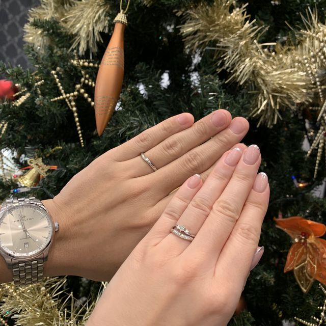 【ROYAL ASSCHER(ロイヤル・アッシャー)の口コミ】 彼が、プロポーズと同時に、似合いそうな指輪があるから一緒に選ぼう！と…