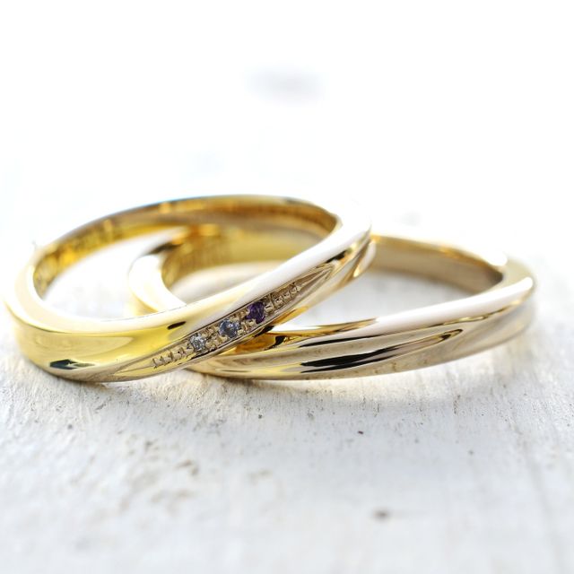 【湘南彫金工房 andfuseの口コミ】 わたしたちは、2重のようにしたかったので、コンビマリッジリングにしまし…
